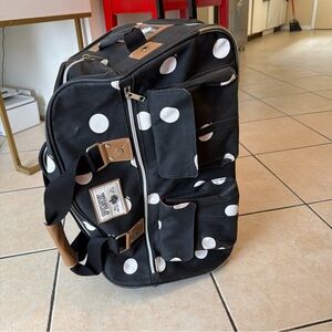 PINK Victoria's Secret Black and White Polka Dot Travel Bag Vintage 😋